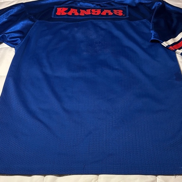 Starter Blue Kansas Jayhawks KU Football Jersey L-14/16 - Picture 11 of 11